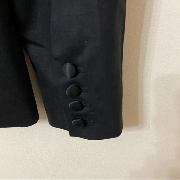 ADAM LIPPES Black Single Button Wool Jacket - Picture 5 of 7